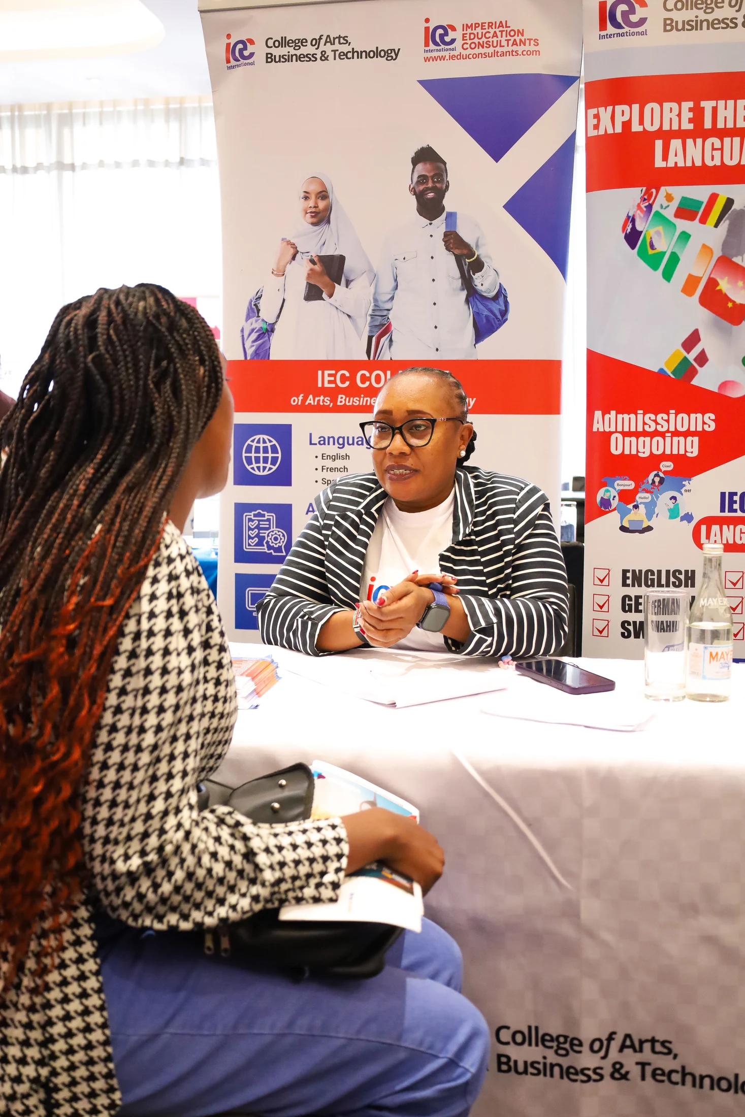 IEC counsellor advising a student